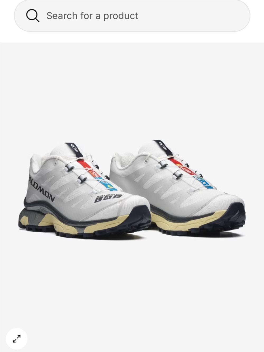 Salomon XT-4 OG in White/Lunar Rock